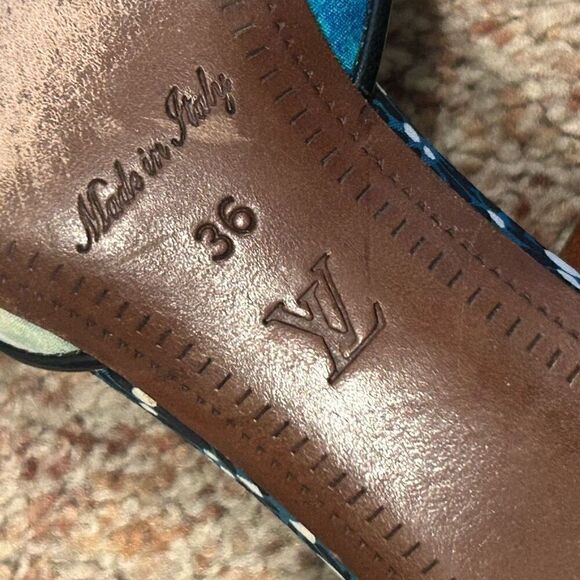 Louis Vuitton Size 36 Floral Heel Sandal with Dustbag - Picture 6 of 10